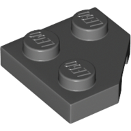 Lego Wedge Plate 2 x 2 Cut Corner / Dark Bluish Gray