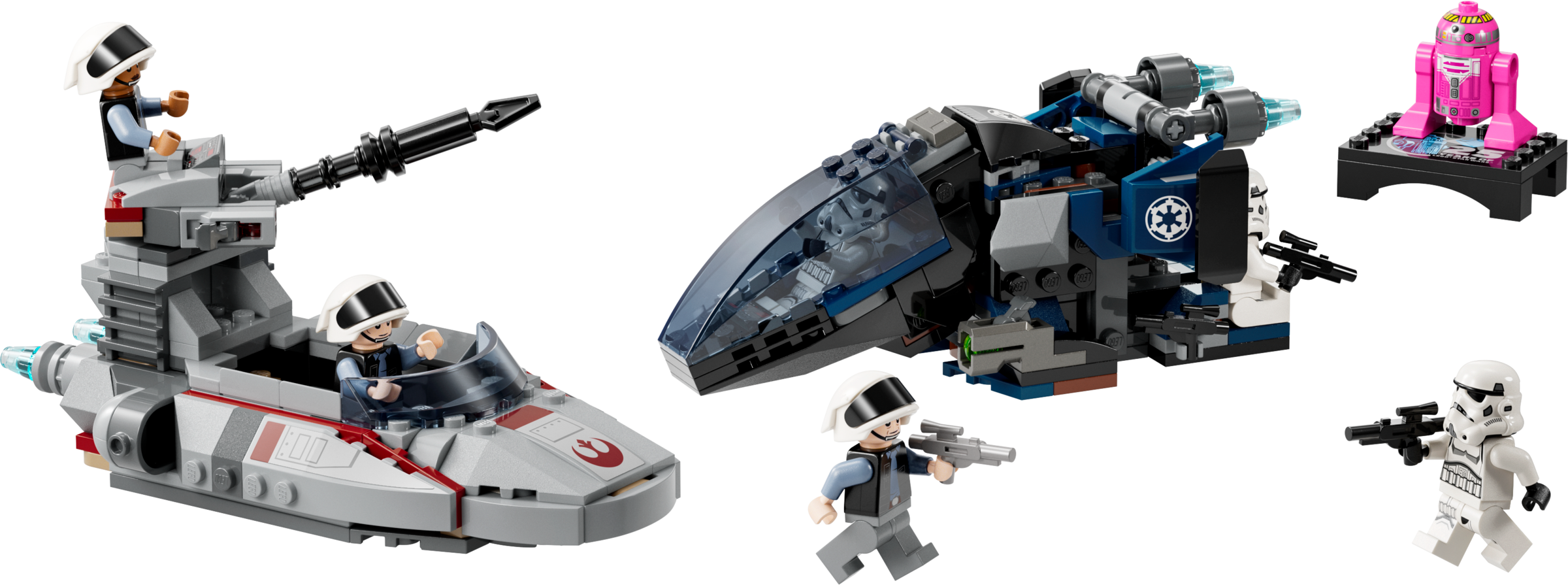 Lego Imperial Dropship vs. Rebel Scout Speeder