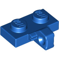 Lego Hinge Plate 1 x 2 Locking with 1 Finger on Side, without Groove / Blue