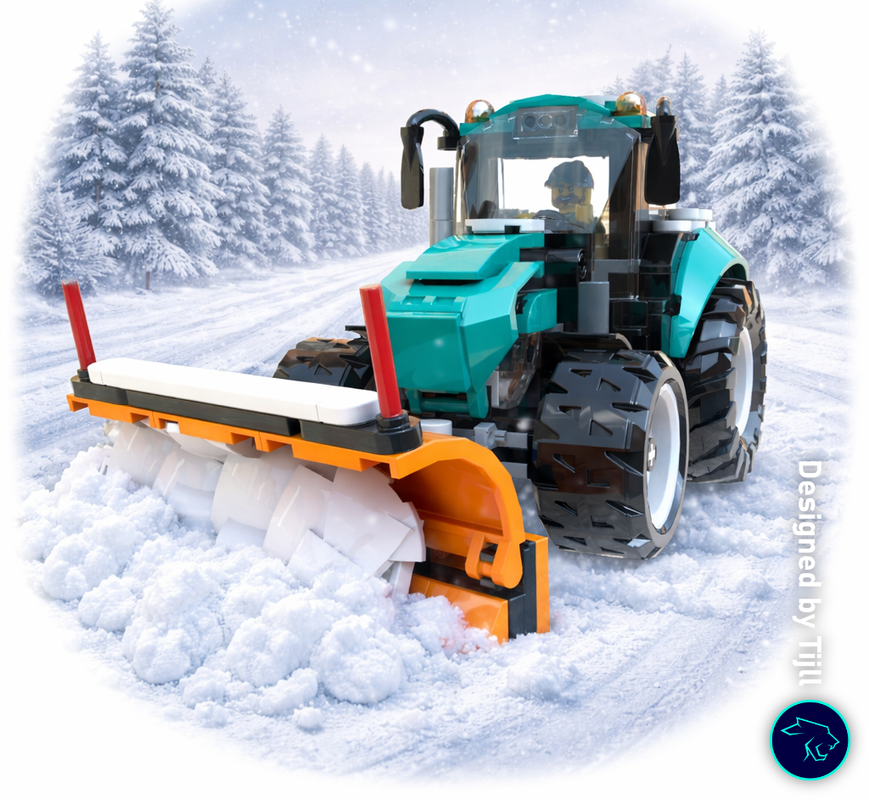 Lego Tractor 60498 Snowplow Attachment