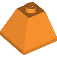 Lego Slope 45° 2 x 2 Double Convex / Orange