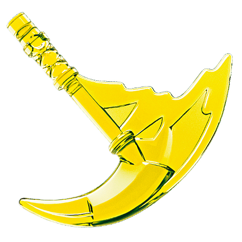 Lego Weapon Sickle with Trailing Effect / Trans-Neon Green