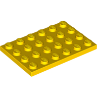Lego Plate 4 x 6 / Yellow