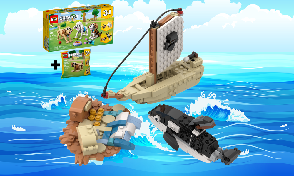 Lego Pirate ship and orca