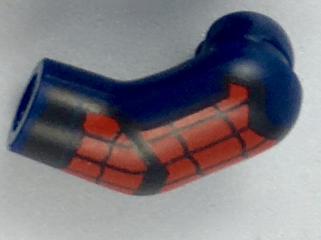 Lego Arm, Left with Black and Red Webbing, Chevron Pattern