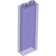 Lego Brick 1 x 2 x 5 without Side Supports / Trans-Purple