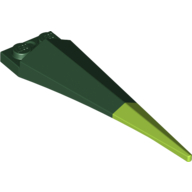 Lego Plate Special 1 x 2 with Angular Extension and Flexible Lime Tip / Dark Green