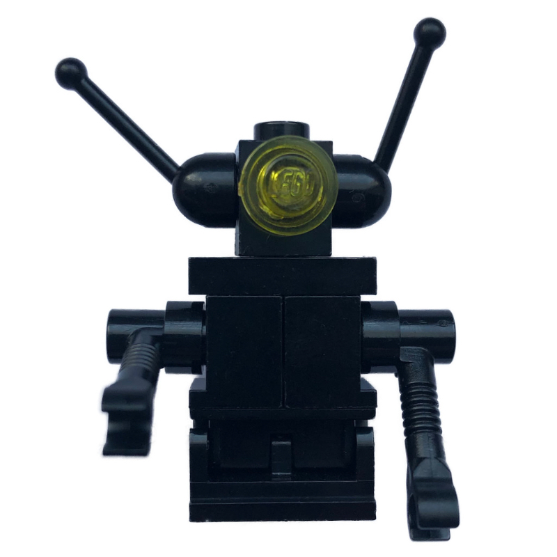 Lego Classic Space Droid - Black, Hinge Base Trans-Yellow Eyes