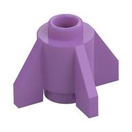 Lego Brick Round 1 x 1 with Fins, Open Stud / Medium Lavender