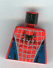 Lego Torso Spider-Man Costume 3 Dark Blue Pattern / Red