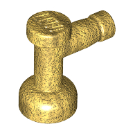 Lego Tap 1 x 1 without Hole in Spout / Pearl Gold