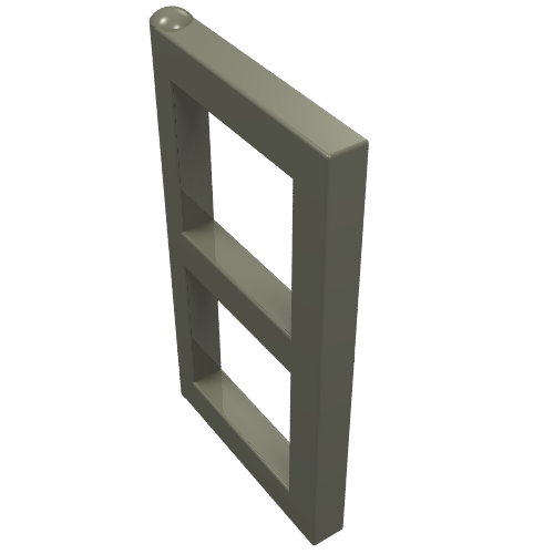 Lego Window 1 x 2 x 3 Pane / Dark Gray