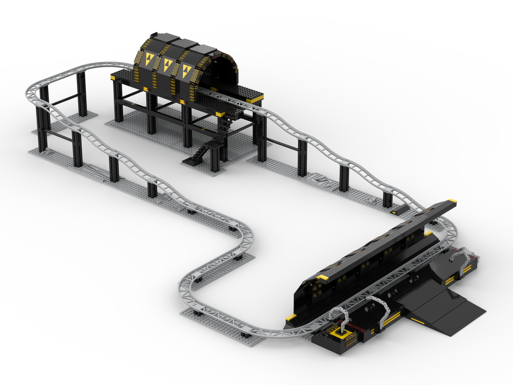 Lego Blacktron Monorail Track and Station