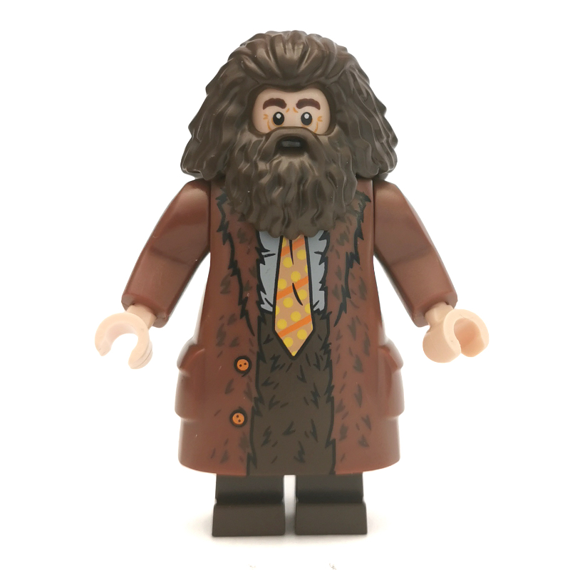 Lego Rubeus Hagrid, Reddish Brown Overcoat, Arms with Pins