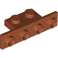 Lego Bracket 1 x 2 - 1 x 4 [Square Corners] / Dark Orange