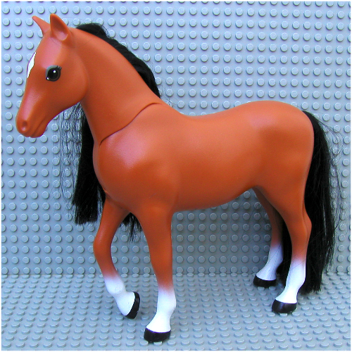 Lego Scala, Animal, Horse with White Diamond and Black Mane Print