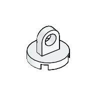 Lego Tile Special Round 2 x 2 - Thin Lifting Ring / White