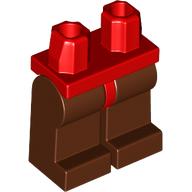 Lego Hips and Reddish Brown Legs / Red
