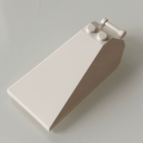 Lego Windscreen 8 x 4 x 2 with Handle and 2 Studs [Solid Studs] [Plain] / White