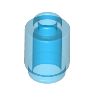 Lego Brick Round 1 x 1 Open Stud / Trans-Dark Blue