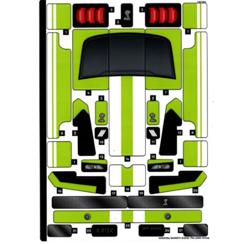 Lego Sticker Sheet for Set 42138-1 / [No Color/Any Color]