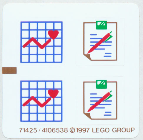 Lego Sticker Sheet for Set 5874-1