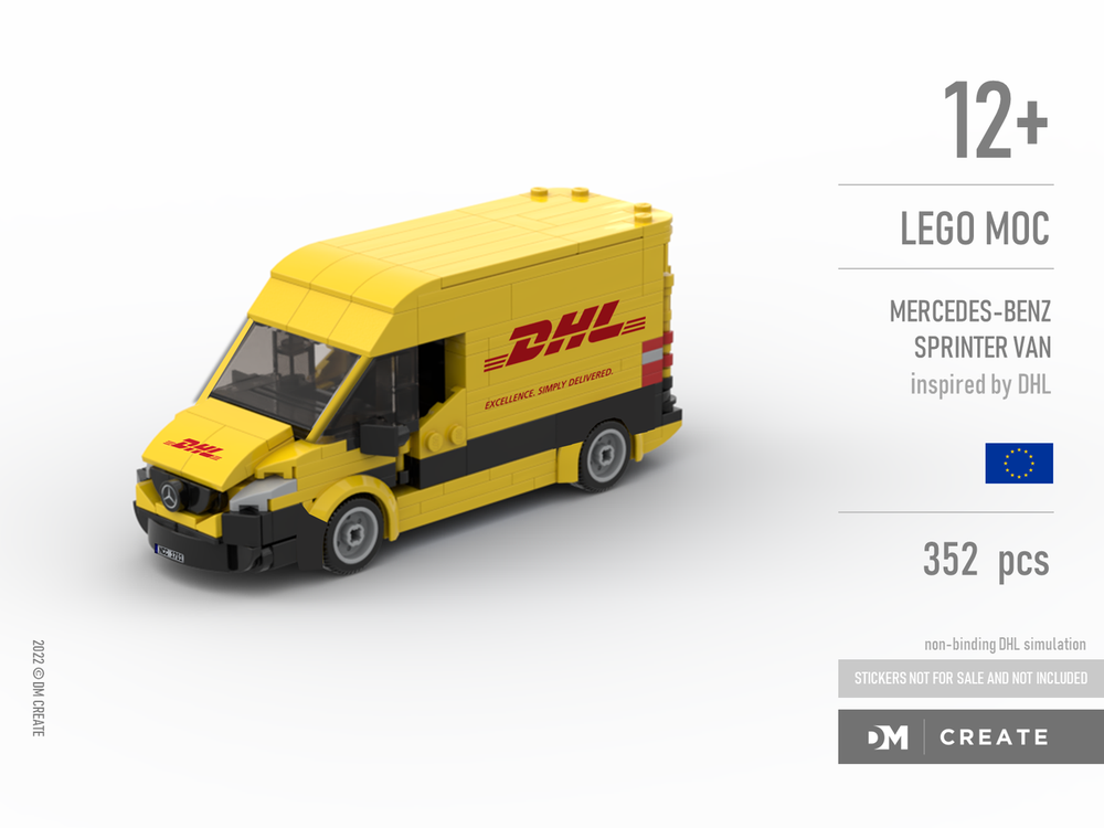 Lego Mercedes-Benz Sprinter van yellow (inspired