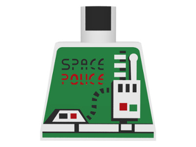 Lego Torso Space Police with Radio Pattern / White