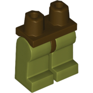 Lego Hips and Olive Green Legs / Dark Brown