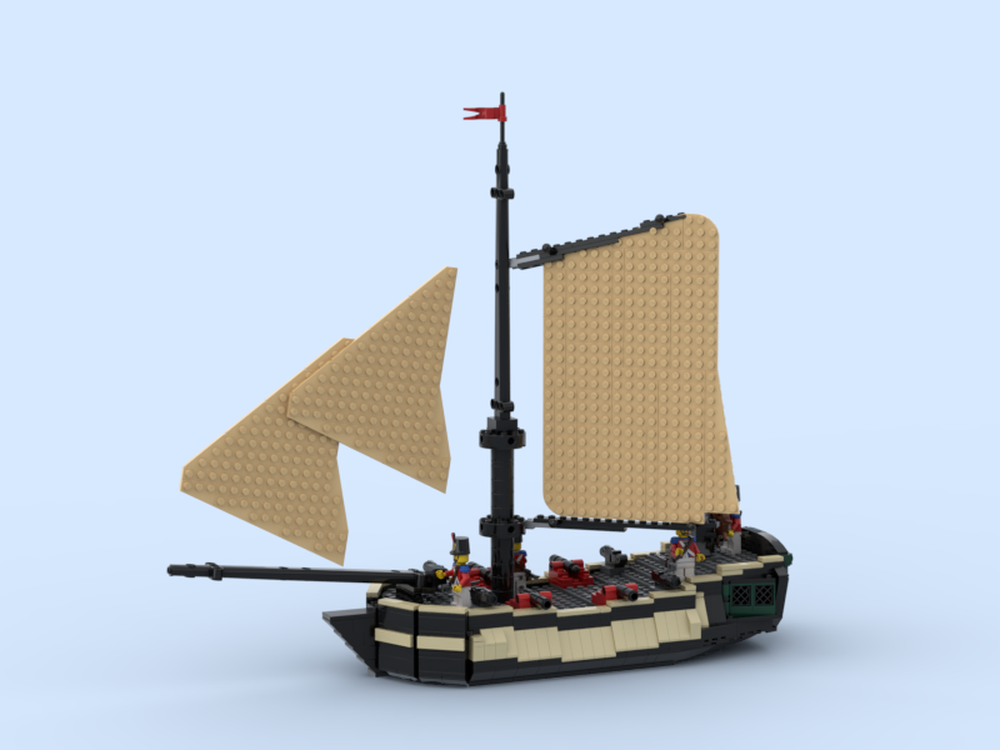 Lego HMS Prawn 4 gun imperial cutter