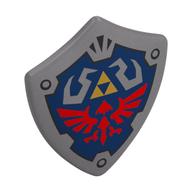 Lego Shield Triangular with Spiked Top with Red Wings, on Dark Blue Field Print