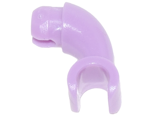 Lego Arm, Short, Curved with Hand / Lavender