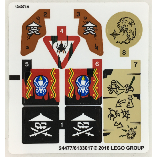 Lego Sticker Sheet for Set 70604-1 / [No Color/Any Color]
