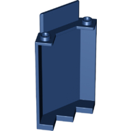 Lego Panel 3 x 3 x 6 Corner Wall without Bottom Indentations / Dark Blue