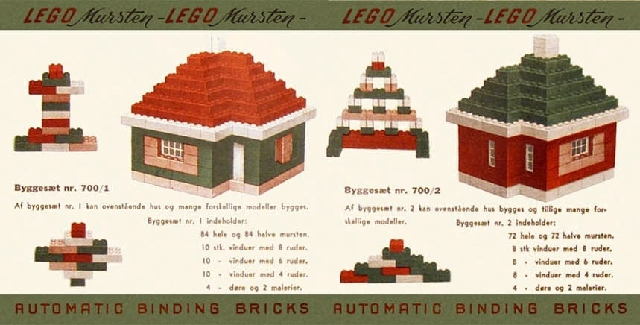 Lego 1950 Automatic Binding Brick Danish