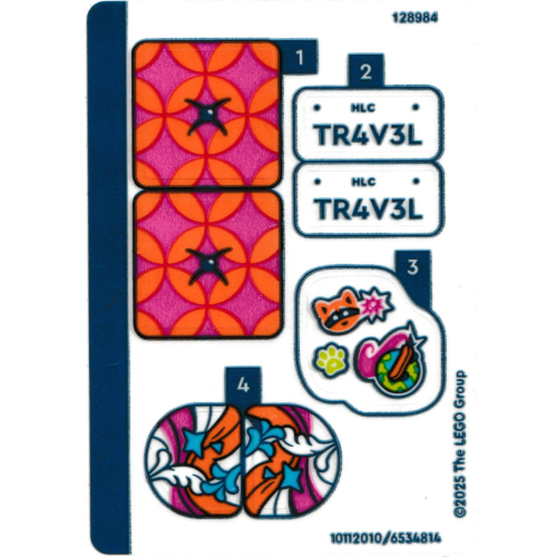 Lego Sticker Sheet for Set 42659-1