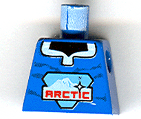 Lego Torso Arctic Logo Large on Open Collar Pullover Pattern / Blue
