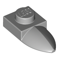Lego Plate Special 1 x 1 with Tooth / Light Bluish Gray
