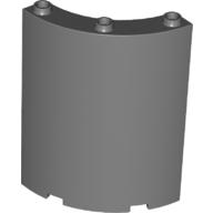 Lego Panel 4 x 4 x 6 Quarter Cylinder / Dark Bluish Gray