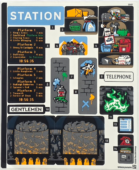 Lego Sticker Sheet 1 for Set 76476-1