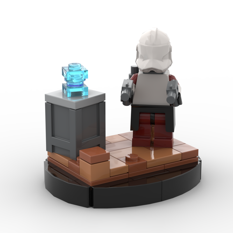 Lego ARC Trooper on Geonosis Diorama