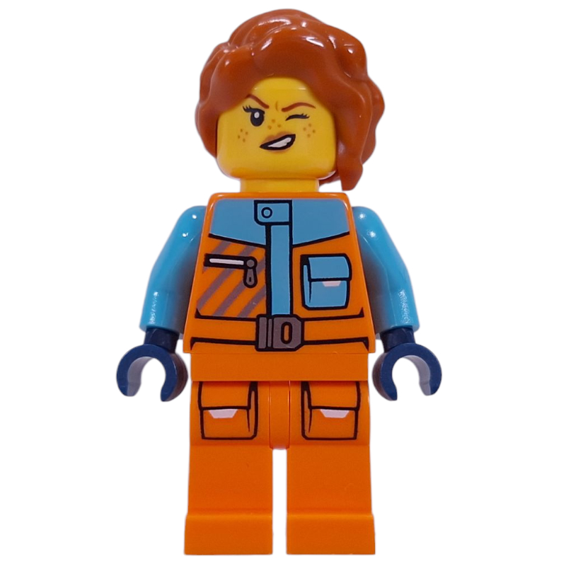 Lego Arctic Explorer, Tina Tarantula, Orange Suit, Dark Orange Hair
