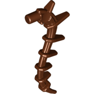 Lego Plant / Creature Body Part, Vine / Tail / Tentacle / Bionicle Spine, Spiky / Reddish Brown