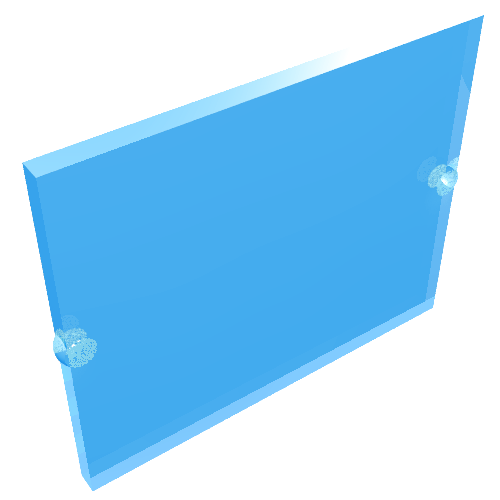 Lego Glass for Window 1 x 4 x 3 / Trans-Medium Blue