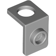 Lego Minifig Neckwear Bracket [One Stud] - Reinforced / Light Bluish Gray