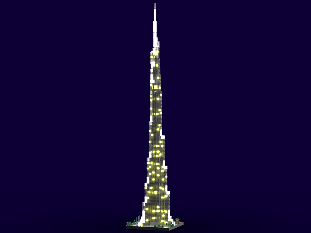 Lego Burj Khalifa at 1/650th Scale