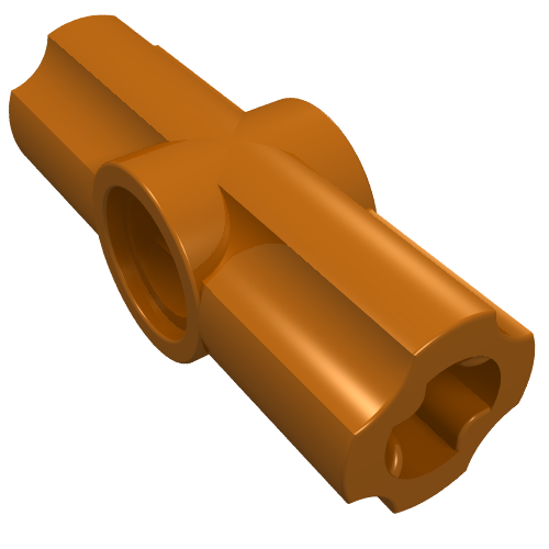 Lego Technic Axle and Pin Connector Angled #2 - 180° / Dark Orange