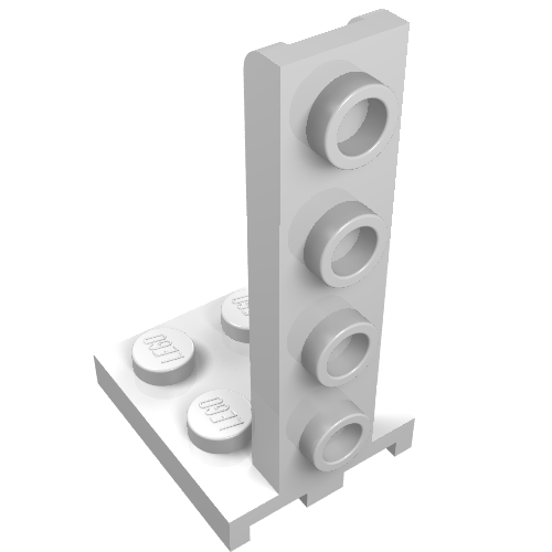 Lego Bracket 2 x 2 - 1 x 4 / White