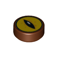 Lego Tile Round 1 x 1 with Eye Print
