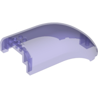 Lego Windscreen 16 x 8 x 6 Curved with 3 Pin Holes / Trans-Purple